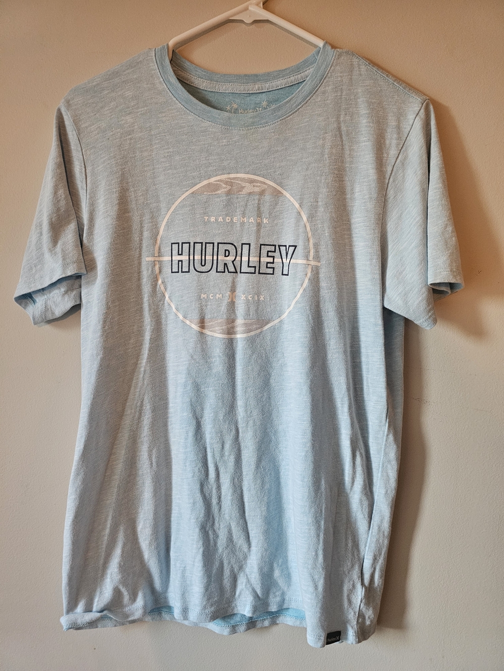 Hurley Light Blue Graphic Logo Short Sleeve Tee